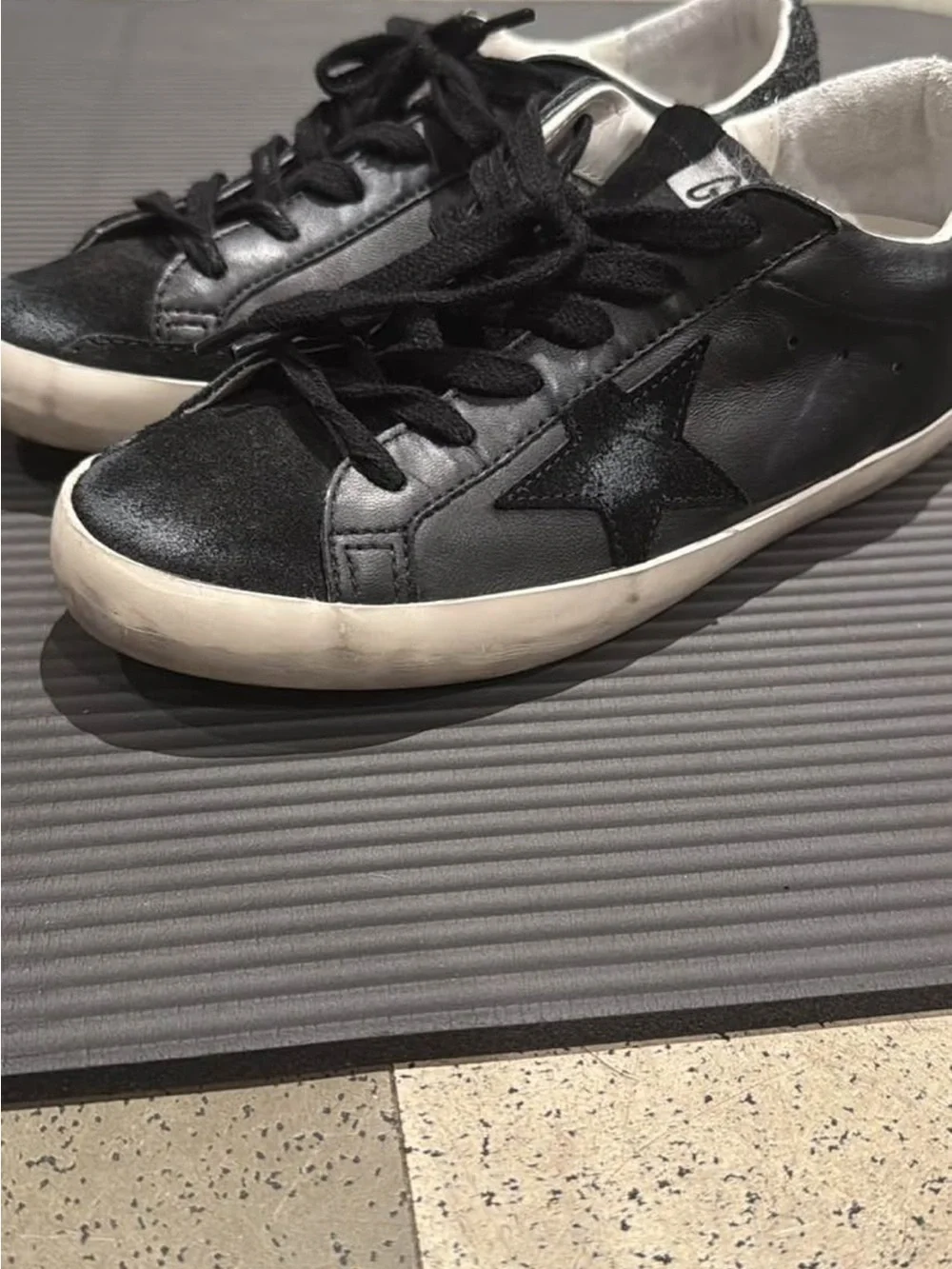 Golden Goose Black and White 'Superstar' Women's Leather Sneakers